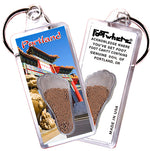 Load image into Gallery viewer, Portland, OR FootWhere® Souvenir Keychains. 6 Piece Set. Made in USA