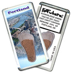 Load image into Gallery viewer, Portland, OR FootWhere® Souvenir Magnet. 6 Piece Set. Made in USA
