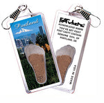 Load image into Gallery viewer, Portland, OR FootWhere® Souvenir Zipper-Pulls. 6 Piece Set. Made in USA