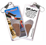 Load image into Gallery viewer, Portland, OR FootWhere® Souvenir Zipper-Pulls. 6 Piece Set. Made in USA