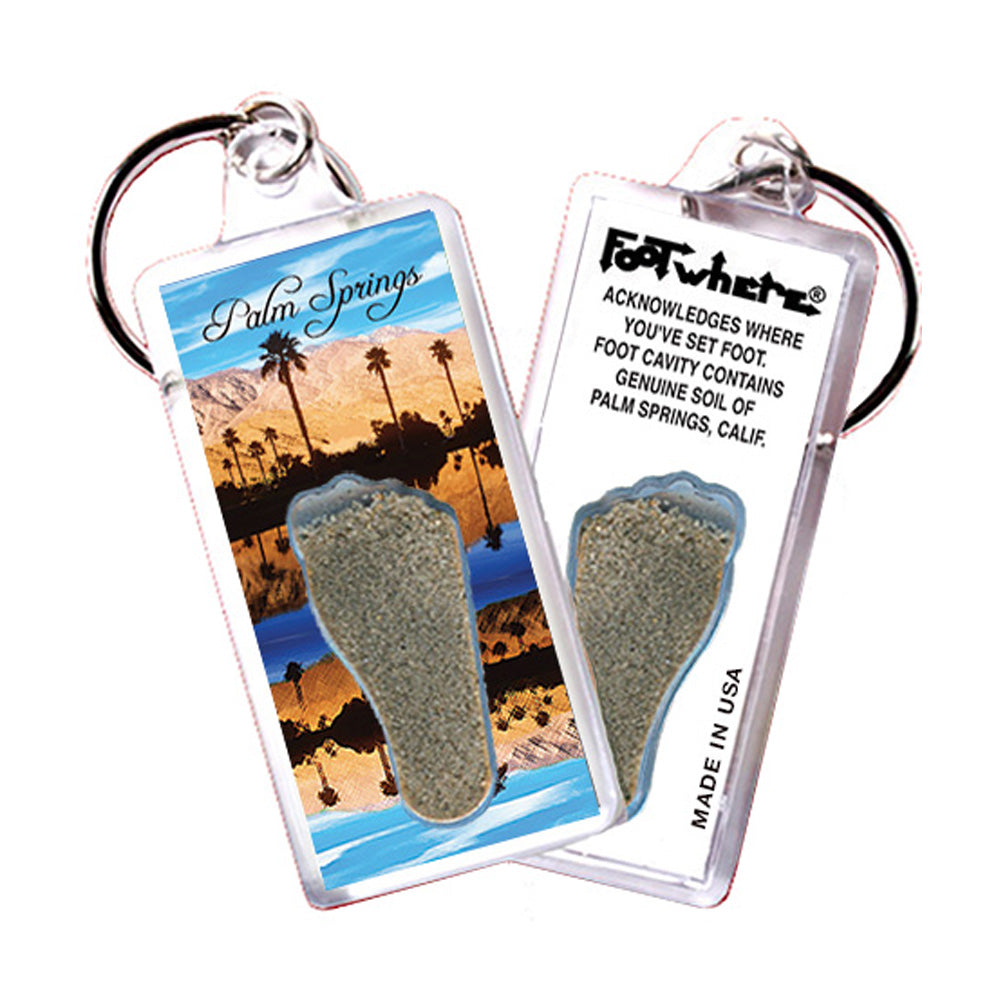 Palm Springs FootWhere® Souvenir Keychain. 72 pieces/6 assorted styles.