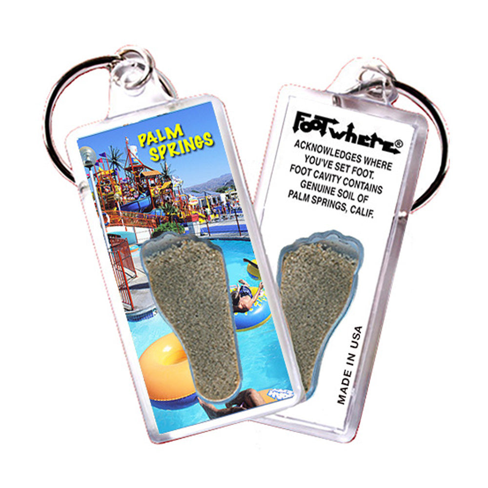 Palm Springs FootWhere® Souvenir Keychain. 72 pieces/6 assorted styles.