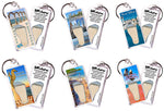 Load image into Gallery viewer, Puerto Vallarta FootWhere® Souvenir Keychains. 6 Piece Set. Made in USA - FootWhere® Souvenir Shop