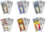 Load image into Gallery viewer, Tampa FootWhere® Souvenir Fridge Magnet. 6 Piece Set. Made in USA