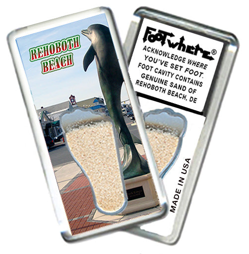 Rehoboth Beach FootWhere® Souvenir Magnet 72 pieces/6 assorted styles.