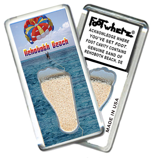 Rehoboth Beach FootWhere® Souvenir Magnet 72 pieces/6 assorted styles.