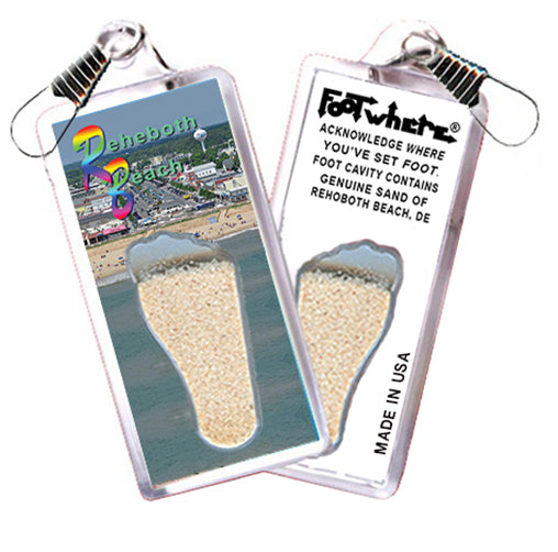 Rehoboth Beach FootWhere® Souvenir Zipper-Pull. 72 pieces/6 assorted styles.