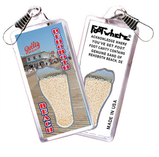 Rehoboth Beach FootWhere® Souvenir Zipper-Pull. 72 pieces/6 assorted styles.
