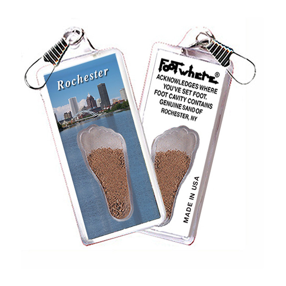 Rochester FootWhere® Souvenir Zipper-Pull. 72 pieces/ 6 assorted styles.
