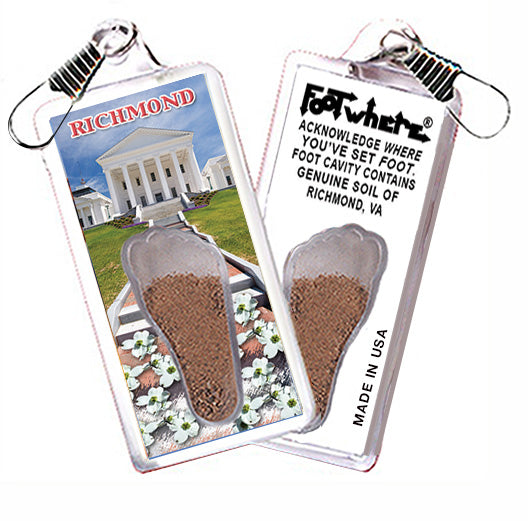 Richmond FootWhere® Souvenir Zipper-Pull. 72 pieces/6 assorted styles.