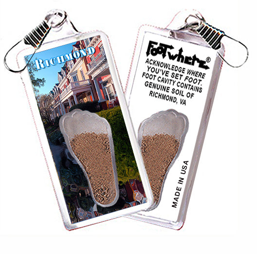 Richmond FootWhere® Souvenir Zipper-Pull. 72 pieces/6 assorted styles.