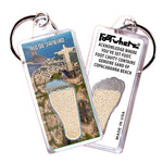 Load image into Gallery viewer, Rio De Janeiro FootWhere® Souvenir Keychains. 6 Piece Set. Made in USA