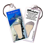 Load image into Gallery viewer, Rio De Janeiro FootWhere® Souvenir Keychains. 6 Piece Set. Made in USA
