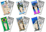 Load image into Gallery viewer, Rio De Janeiro FootWhere® Souvenir Magnets. 6 Piece Set. Made in USA