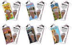 Load image into Gallery viewer, Raleigh FootWhere Souvenir Zipper-Pull. 72 pieces/6 assorted styles.