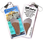 Load image into Gallery viewer, Rome, Italy FootWhere® Souvenir Zipper-Pulls. 6 Piece Set. Made in USA