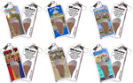 Load image into Gallery viewer, Rome, Italy FootWhere® Souvenir Zipper-Pulls. 6 Piece Set. Made in USA