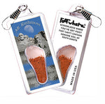 Load image into Gallery viewer, Mount Rushmore FootWhere® Souvenir Zipper-Pull. 72 pieces/ 6 assorted styles.