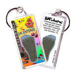 Load image into Gallery viewer, San Antonio FootWhere® Souvenir Keychains. 6 Piece Set. Made in USA
