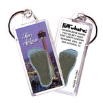 Load image into Gallery viewer, San Antonio FootWhere® Souvenir Keychains. 6 Piece Set. Made in USA