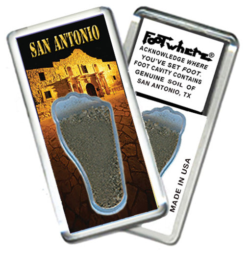 San Antonio FootWhere® Souvenir Magnet. 72 pieces/ 6 assorted styles.