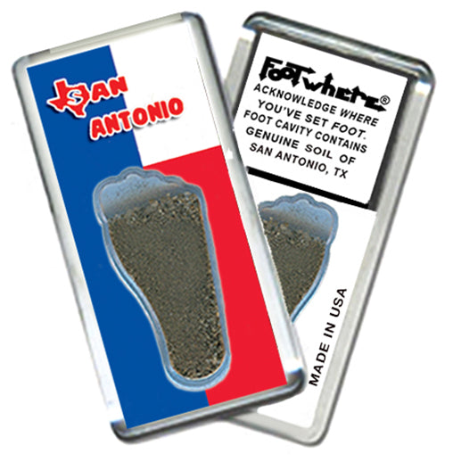 San Antonio FootWhere® Souvenir Magnet. 72 pieces/ 6 assorted styles.