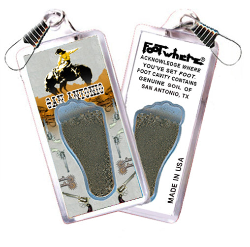 San Antonio FootWhere® Souvenir Zipper-Pull. 72 pieces/ 6 assorted styles.