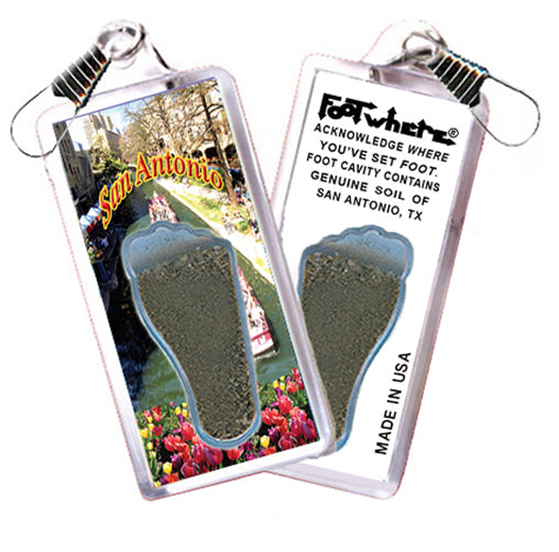 San Antonio FootWhere® Souvenir Zipper-Pull. 72 pieces/ 6 assorted styles.