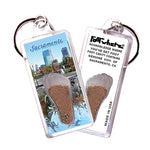 Load image into Gallery viewer, Sacramento FootWhere® Souvenir Keychains. 6 Piece Set. Made in USA