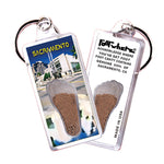 Load image into Gallery viewer, Sacramento FootWhere® Souvenir Keychains. 6 Piece Set. Made in USA