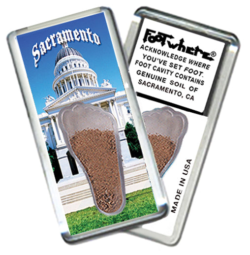 Sacramento FootWhere® Souvenir Magnet. 72 pieces/6 assorted styles.