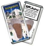 Load image into Gallery viewer, Sacramento FootWhere® Souvenir Fridge Magnets. 6 Piece Set. Made in USA