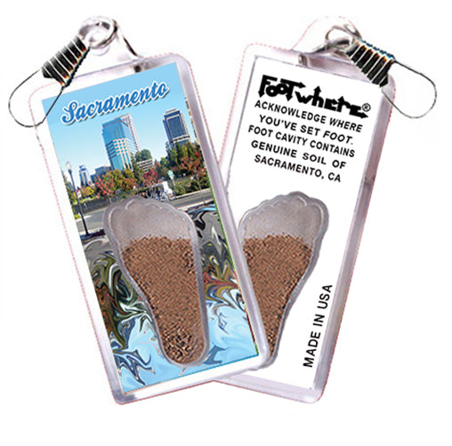 Sacramento FootWhere® Souvenir Keychain. 72 pieces/6 assorted styles.
