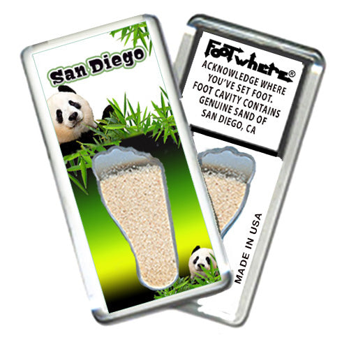 San Diego FootWhere® Souvenir Magnet. 72 pieces/ 6 assorted styles.