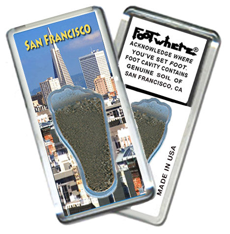 San Francisco FootWhere® Souvenir Magnet. 72 pieces/ 6 assorted styles.
