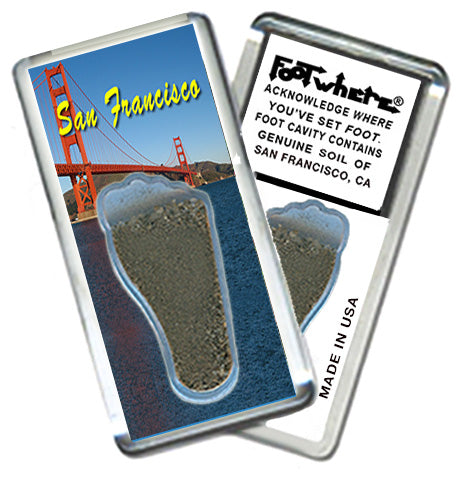 San Francisco FootWhere® Souvenir Magnet. 72 pieces/ 6 assorted styles.