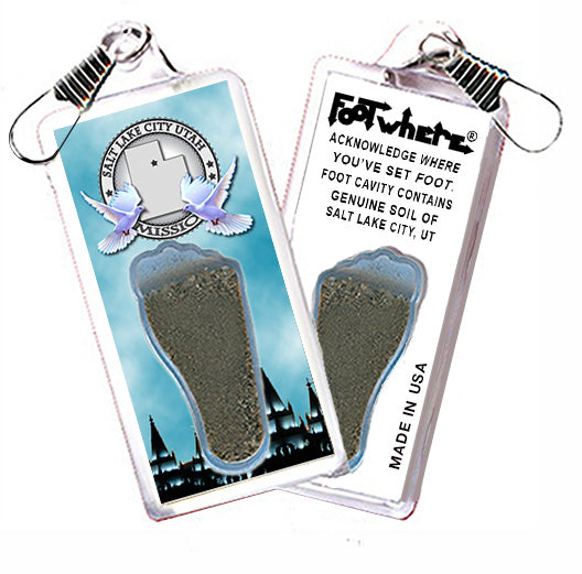 Salt Lake City FootWhere® Souvenir Zipper-Pull. 72 pieces/ 6 assorted styles.