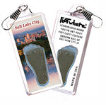 Load image into Gallery viewer, Salt Lake City FootWhere® Souvenir Zipper-Pull. 72 pieces/ 6 assorted styles.