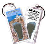 Load image into Gallery viewer, Santorini FootWhere® Souvenir Keychains. 6 Piece Set. Made in USA