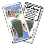 Load image into Gallery viewer, Santorini FootWhere® Souvenir Fridge Magnets. 6 Piece Set. Made in USA