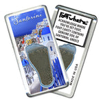 Load image into Gallery viewer, Santorini FootWhere® Souvenir Fridge Magnets. 6 Piece Set. Made in USA