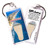 Load image into Gallery viewer, South Padre Island FootWhere® Souvenir Keychains 6 Piece Set. Made in USA
