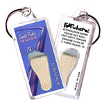 Load image into Gallery viewer, South Padre Island FootWhere® Souvenir Keychains 6 Piece Set. Made in USA