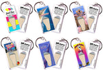 Load image into Gallery viewer, South Padre Island FootWhere® Souvenir Keychain. 72 pieces/6 assorted styles.