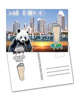 Load image into Gallery viewer, San Diego FootWhere® Souvenir Postcard. 144 Pieces/1 Gross. Made in USA