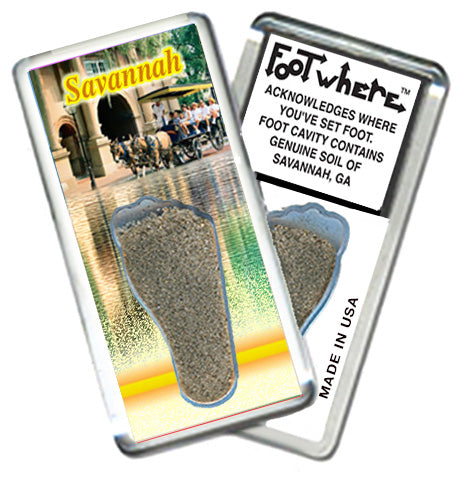 Savannah FootWhere® Souvenir Magnet. 72 pieces/ 6 assorted styles.