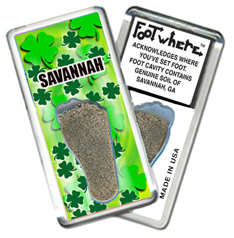 Savannah FootWhere® Souvenir Magnet. 72 pieces/ 6 assorted styles.