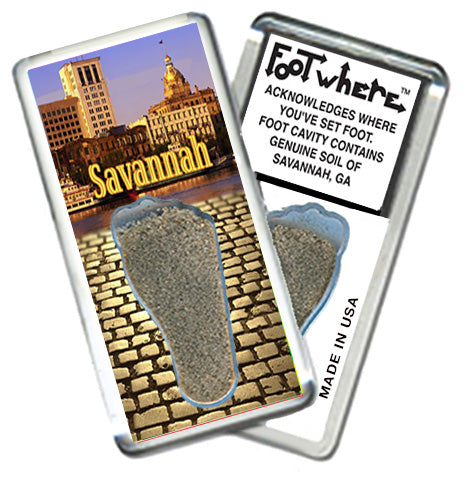 Savannah FootWhere® Souvenir Magnet. 72 pieces/ 6 assorted styles.