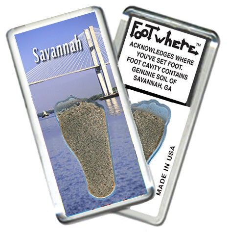 Savannah FootWhere® Souvenir Magnet. 72 pieces/ 6 assorted styles.