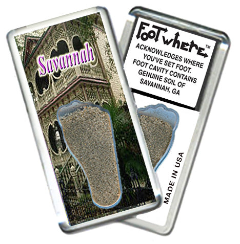 Savannah FootWhere® Souvenir Magnet. 72 pieces/ 6 assorted styles.